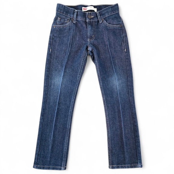 Levi’s 511 Slim Jeans Kids Boys 8 Reg W24 L22 Dark Wash Denim Adjustable Waist - Picture 1 of 10